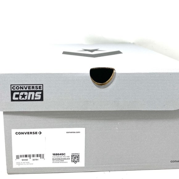 Converse CONS Fastbreak Pro Suede Shoes Sneakers Black Mid Casual Men's 168645C - Picture 7 of 8